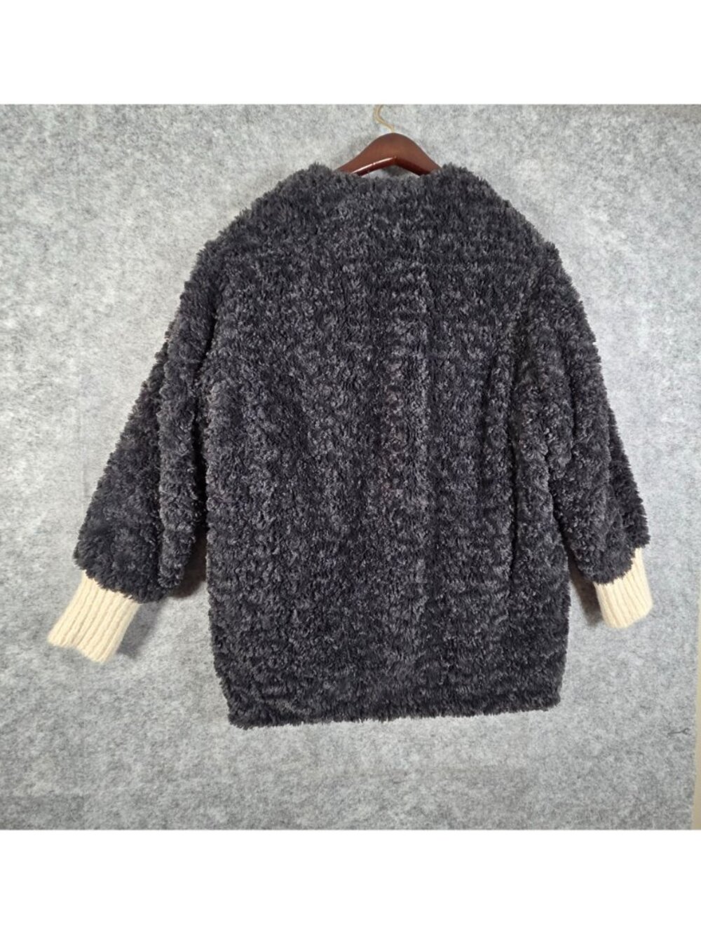 Isabel Marant Etoile Dark Grey Faux Fur Easy Abriil Coat Zippered Size XS - Picture 8 of 10